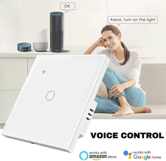 Comutator de Perete Wi-Fi Alb