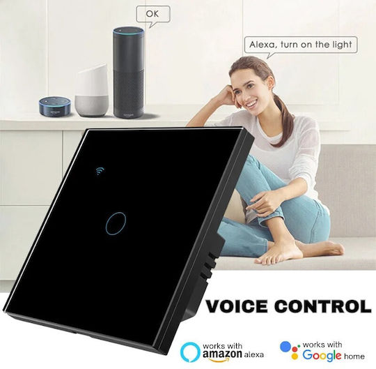 Comutator de Perete Wi-Fi Sens unic Negru