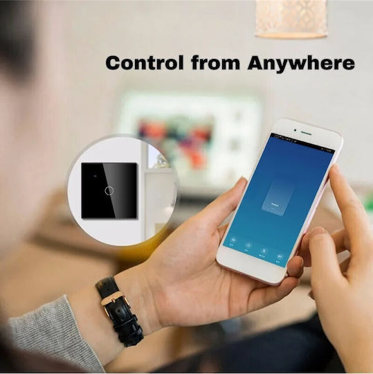 Comutator de Perete Wi-Fi Sens unic Negru