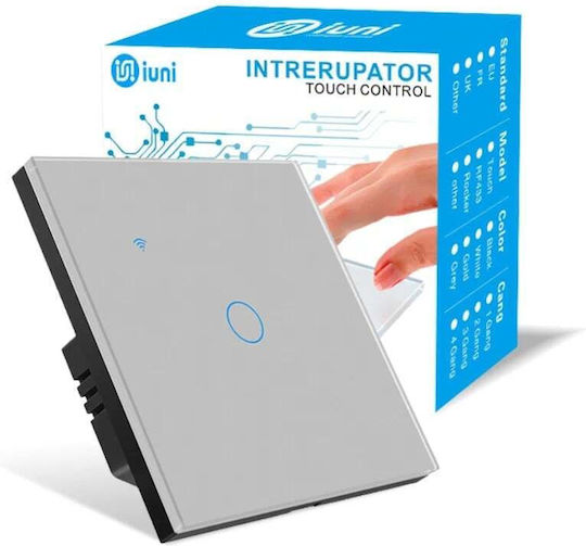 Încastrat Comutator de Perete Wi-Fi Argintiu