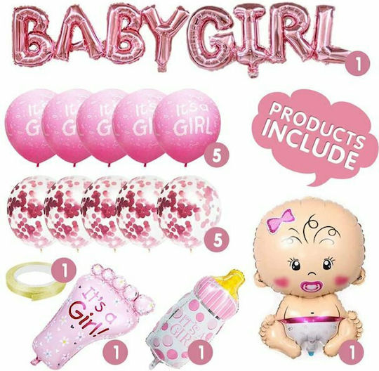 Set 15 Luftballons Rosa