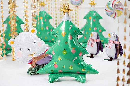 Balloon Foil White Bear 45cm