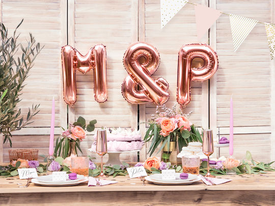Balloon Foil Letter Rose Gold 35cm