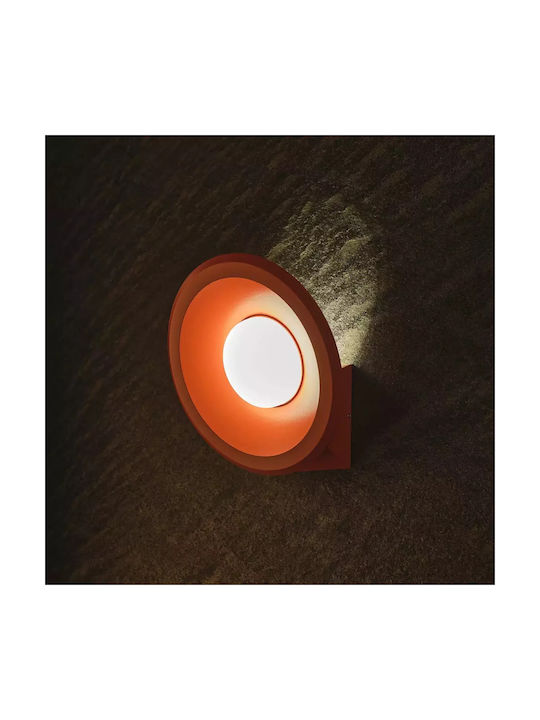 Modern Lamp Wall with Integrated LED and Natural White Light Red