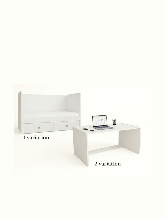Beboulino Polymorphe Babywiege Hera Eiche mit Schublade