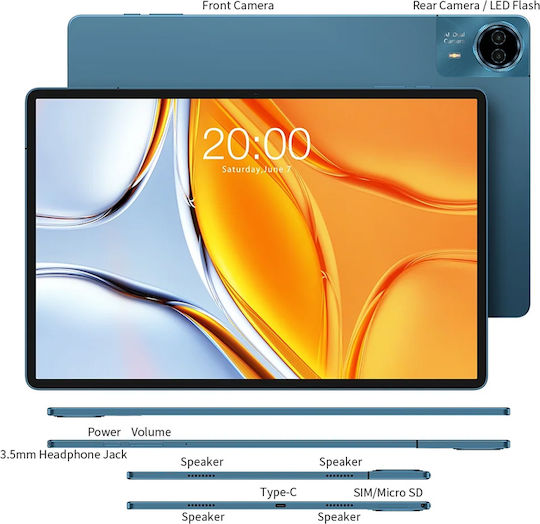 Teclast T70 4G 14Zoll Tablet (8GB/256GB) Blau