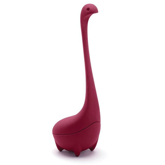 Infuzor pentru Ceai din Frunze Libere din Silicon Roșu Aprins Baby Nessie Medilogic
