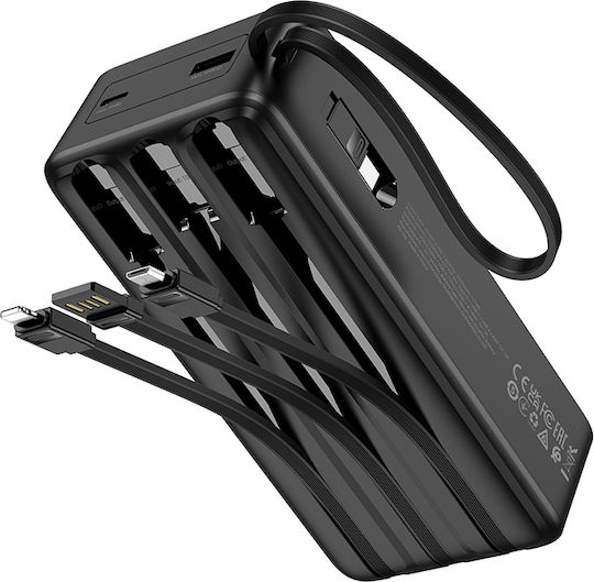 Hoco J146B Power Bank 30000mAh 20W with USB-A Port and USB-C Port Black