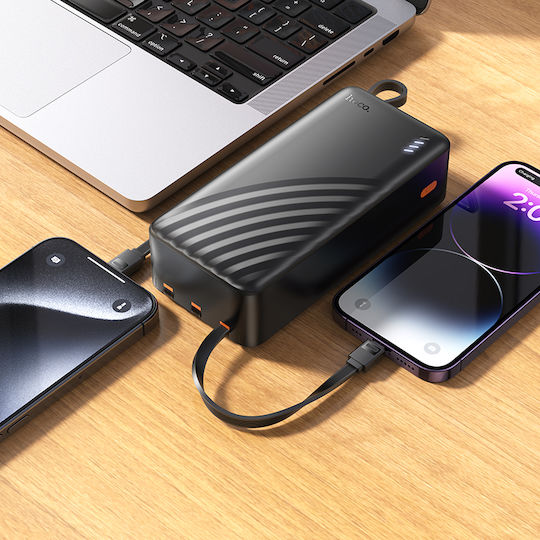 Hoco J146B Power Bank 30000mAh 20W with USB-A Port and USB-C Port Black