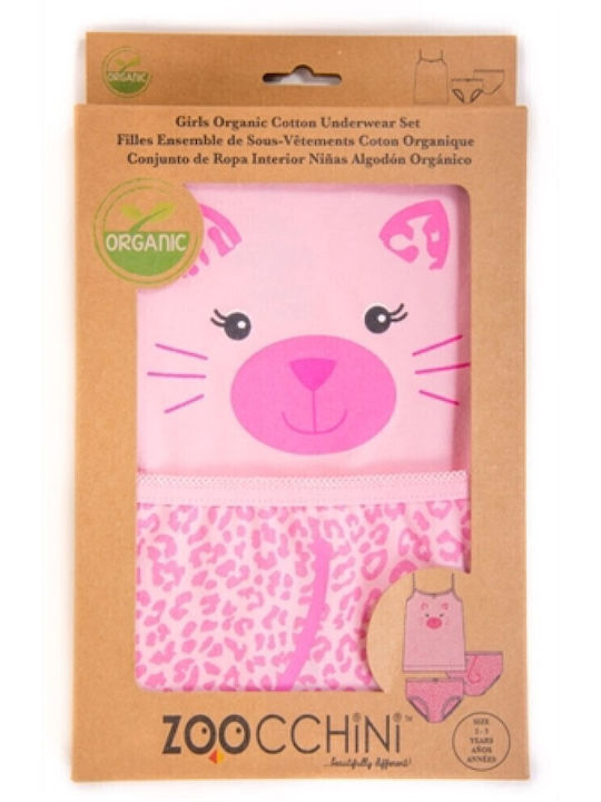 Zoocchini Παιδικό Σετ Βρακάκι με Φανελάκι Ροζ 2τμχ