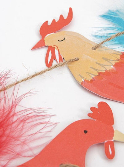 Large Garland On Farm Meri Meri 1pc 3m