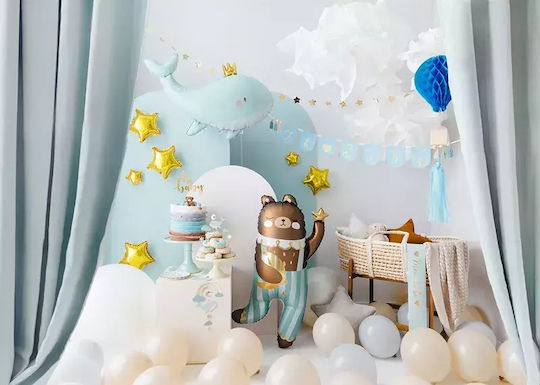 Oh Baby Stoffgirlande mit blauen Quasten 2,5 m