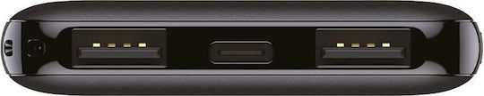 Blue Star W0539 Power Bank 5000mAh με 2 Θύρες USB-A και Θύρα USB-C Μαύρο