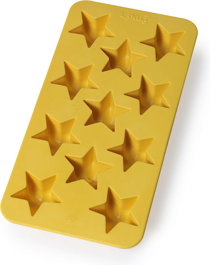 Lekue Ice Tray Plastic 11 Slots with Lid Yellow