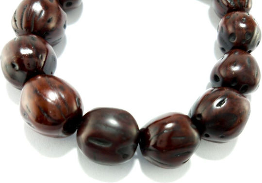 Scented Nutmeg Worry Beads Seeds Burgundy
