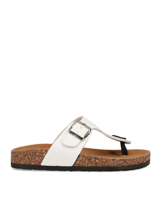 Women's Flat Sandals in White Color