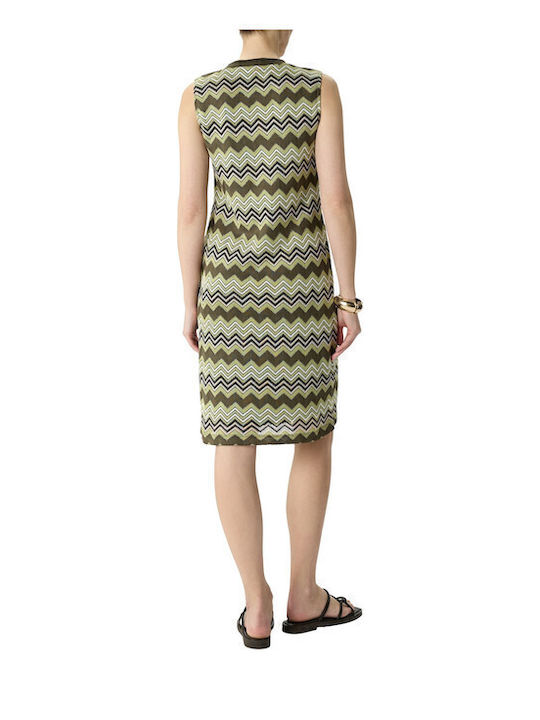 Summer Mini Knitted Khaki Dress