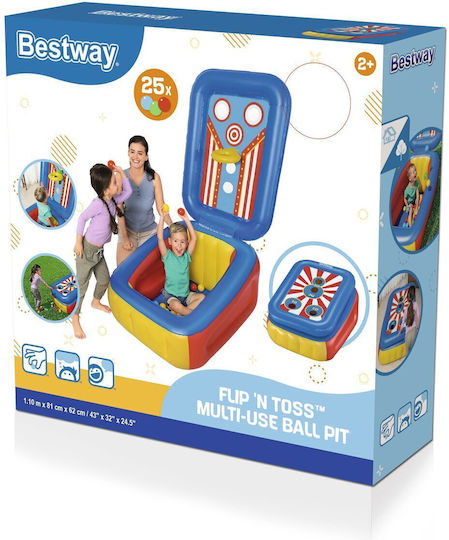 Bestway Ball Pit Playcenter Flip 'n Toss with Basketball Hoop for 2+ Years