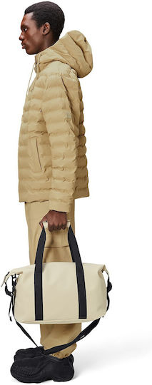 Rains Hilo Weekend Bag Small W3 Sack Voyage 18lt Light Beige made of Artificial Leather L40xW20xH23cm