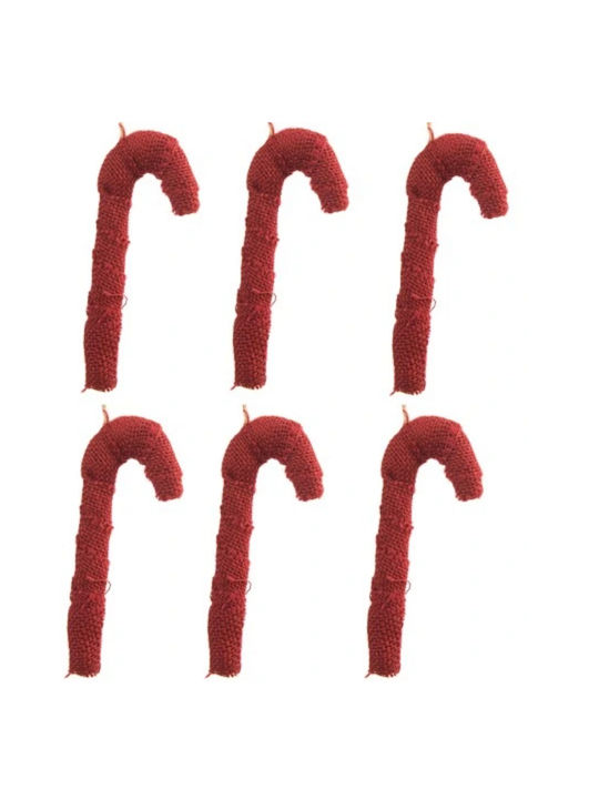 12cm Weihnachtsbaumschmuck Stab Stoff Rote