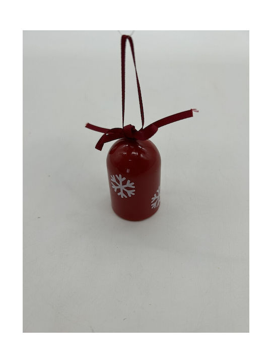 Hanging Hanging Bell Ornament Plastic Red