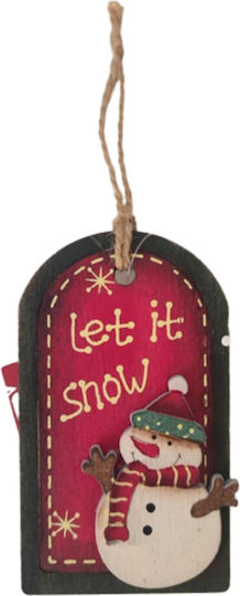 Hanging Ornament Label Wooden Multicolour 6.5x10cm