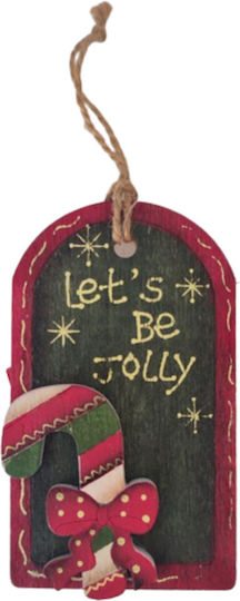 Hanging Ornament Label Wooden Multicolour 6.5x10cm