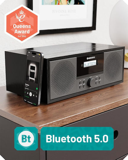 Majority Ηχοσύστημα 2.0 Oakcastle 1000002848 60W με CD Player και Bluetooth