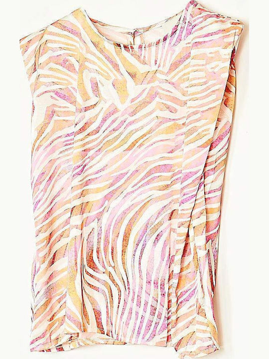 Damen Bluse Satin mit U-Boot-Ausschnitt Gelb