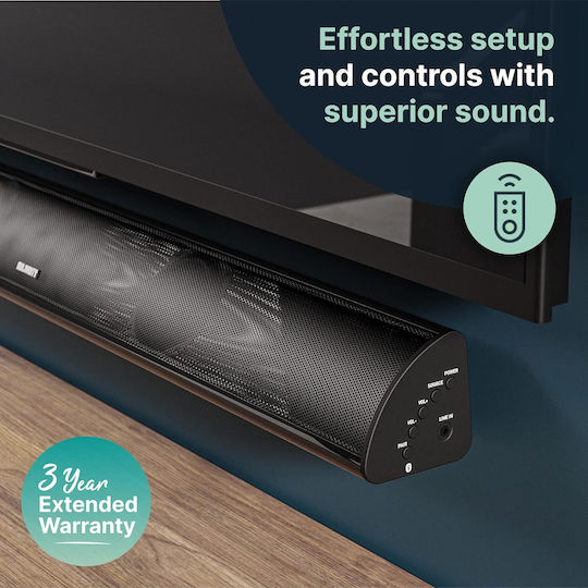 Majority Snowdon II Soundbar 2.1 Bluetooth 120W mit Fernbedienung Weiß