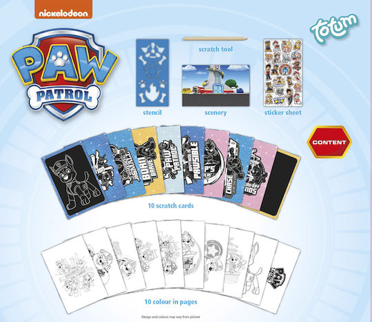 Totum Stickers Paw Patrol Scratchbook for Children 3+ years Years