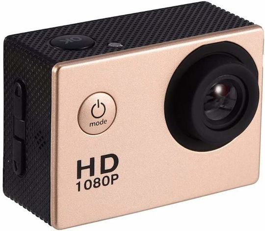 32GB Екшън камера HD (720p) Водоустойчива (с Калъф) Златиста
