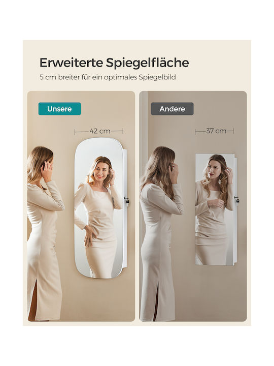 Songmics Schmuckkästchen Hölzernes Beiges
