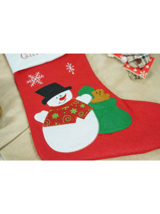 Șosete Cadou Design Om de Zăpadă Flippy Roșu Dimensiune 19x38 Cm Textile Interior