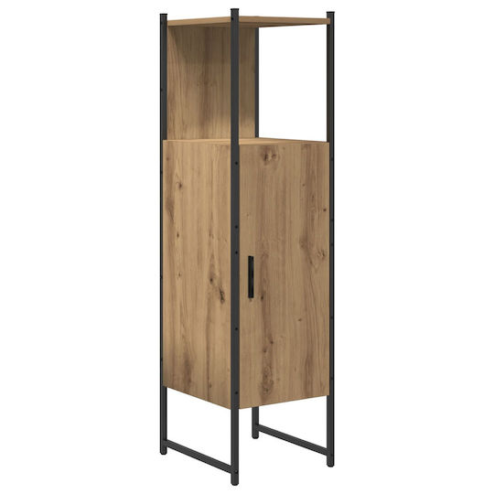 vidaXL Countertop Countertop without Sink, with Mirror & Column Weathered Oak