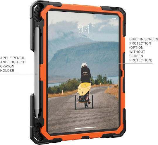 UAG Plasma Flip Cover Rotating Durable Orange Apple iPad 10.9 2022 Apple iPad 11 2025