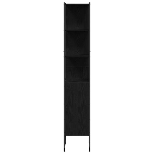 vidaXL Countertop Countertop without Sink, with Mirror & Column Black Oak