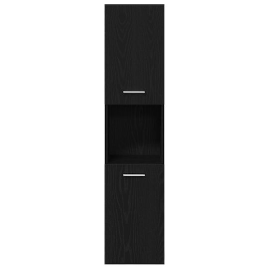vidaXL Waschtisch Waschtisch ohne Waschbecken, mit Spiegel & Säule Black Oak