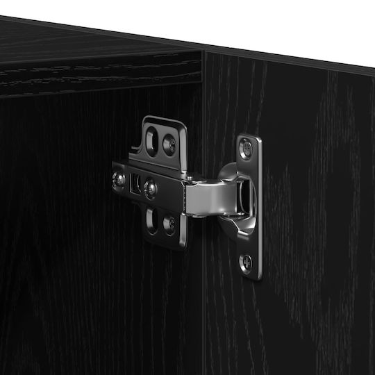 vidaXL Waschtisch Waschtisch ohne Waschbecken, mit Spiegel & Säule Black Oak