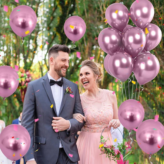 Set 10 Baloane Latex Chrome Model Flippy Party 23 Cm Violet 2.2 G
