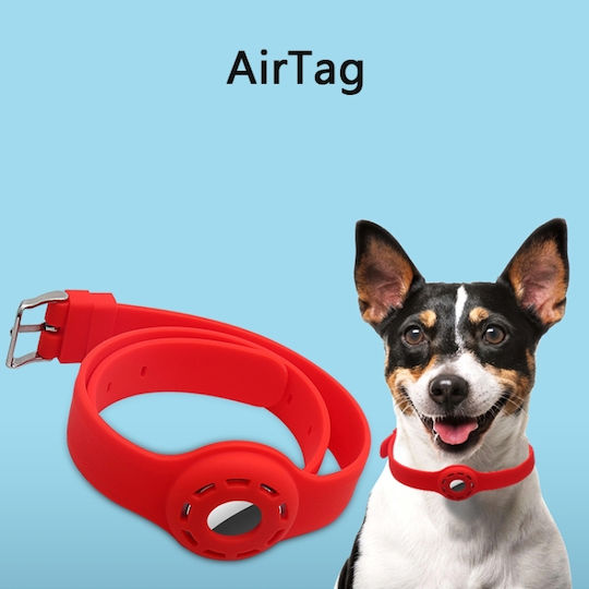 Protective Pet Collar Case Silicone for AirTag in Green color
