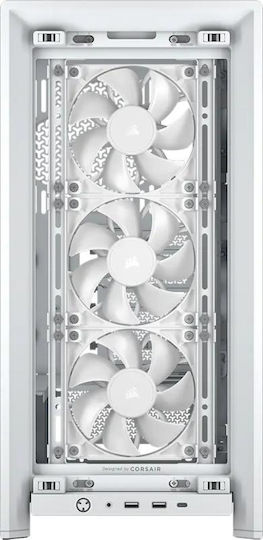 Corsair Frame 4000D RS Gaming Middle Tower Carcasă PC cu Deschidere Laterală Albă
