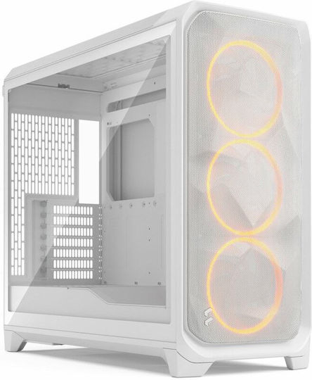 Fractal Design Meshify 3 XL RGB Clear Tint Gaming Midi Tower Κουτί Υπολογιστή με Πλαϊνό Παράθυρο Λευκό