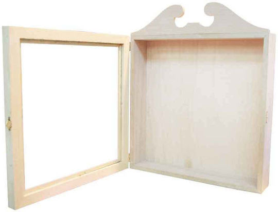 Holzkranz-Vitrinenkasten 25x35 cm