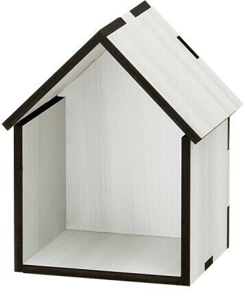 Decorative Wooden White House 12x10x16cm M10547b-2