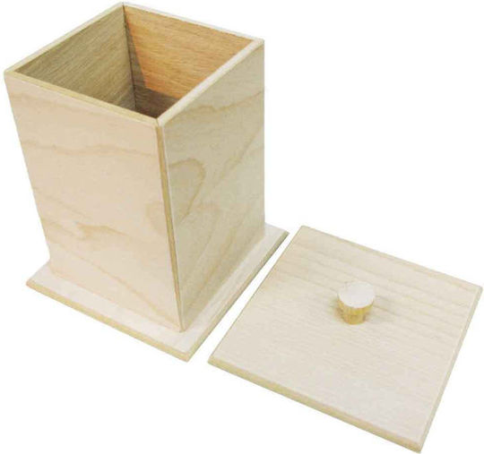 Ξύλινο Κουτί Καπάκι 13x13x20 Cm