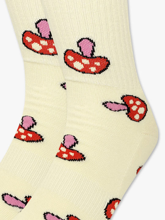 Baumwoll-Frotteesocken mit Pilzmotiven Rto