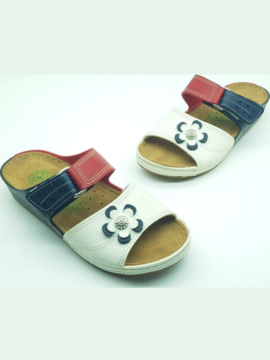 Women's Flat Sandals in White Color
