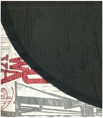 Κουβερλί King Size Μαύρο-κόκκινο 250x300cm