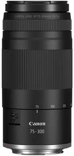 Canon Full Frame Camera Lens RF 75-300mm f/4-5.6 Tele Zoom for Canon RF Mount Black
